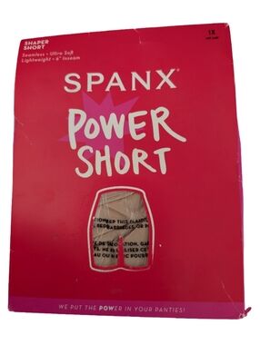 Spanx Power Short Shapwear Support Smooth Lingerie Soft Flatten Nude 1X